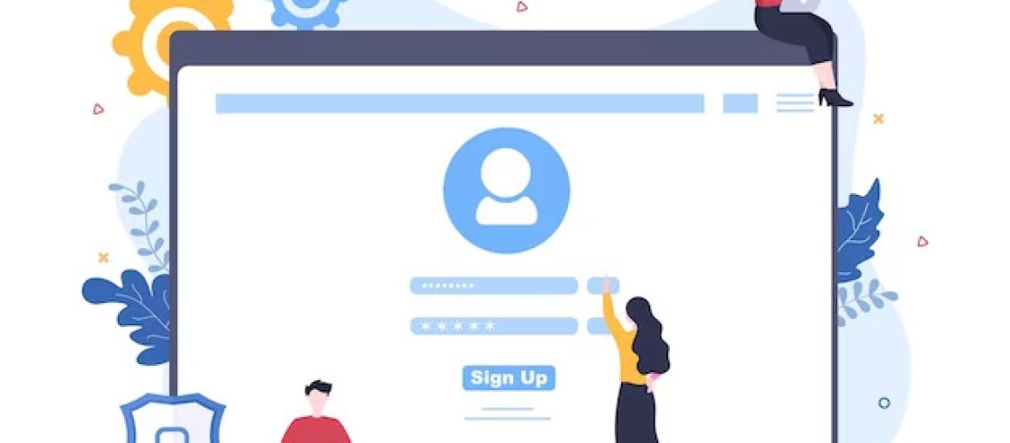 online-registration-sign-up-login-account-smartphone-app-user-interface-with-secure-password-mobile-